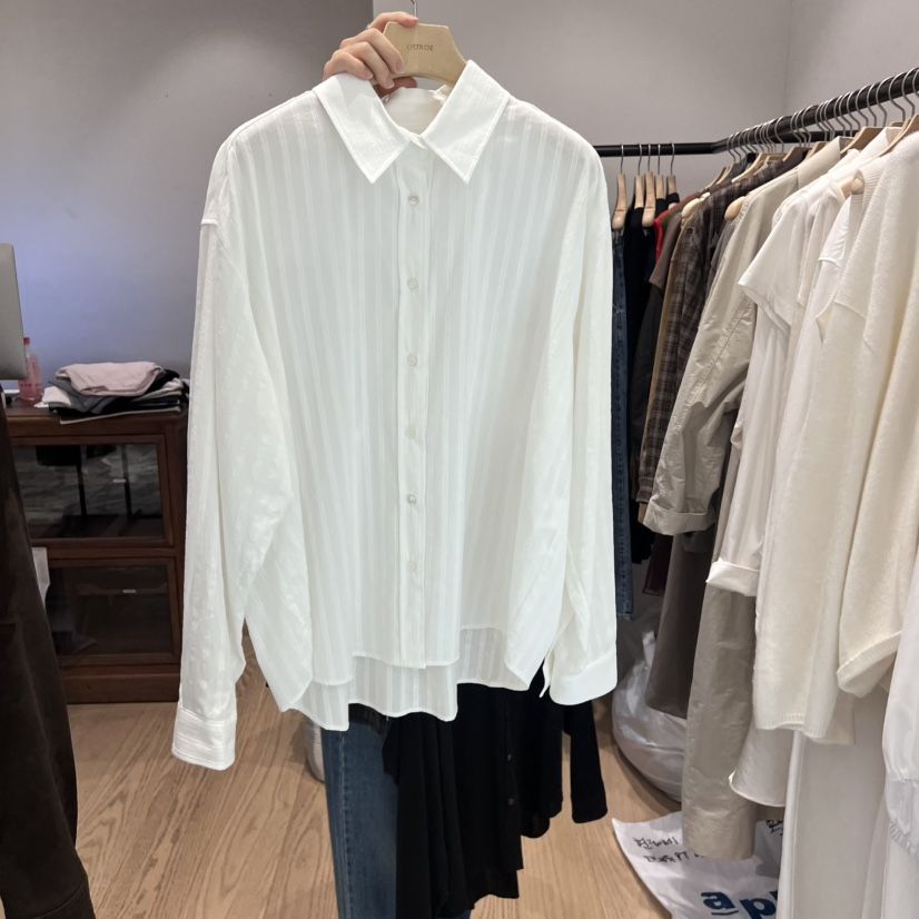 OURIN東大門㊣代購女裝新品人氣時尚25秋冬推薦真品襯衫蕾絲衫OURIN襯衫/蕾絲衫