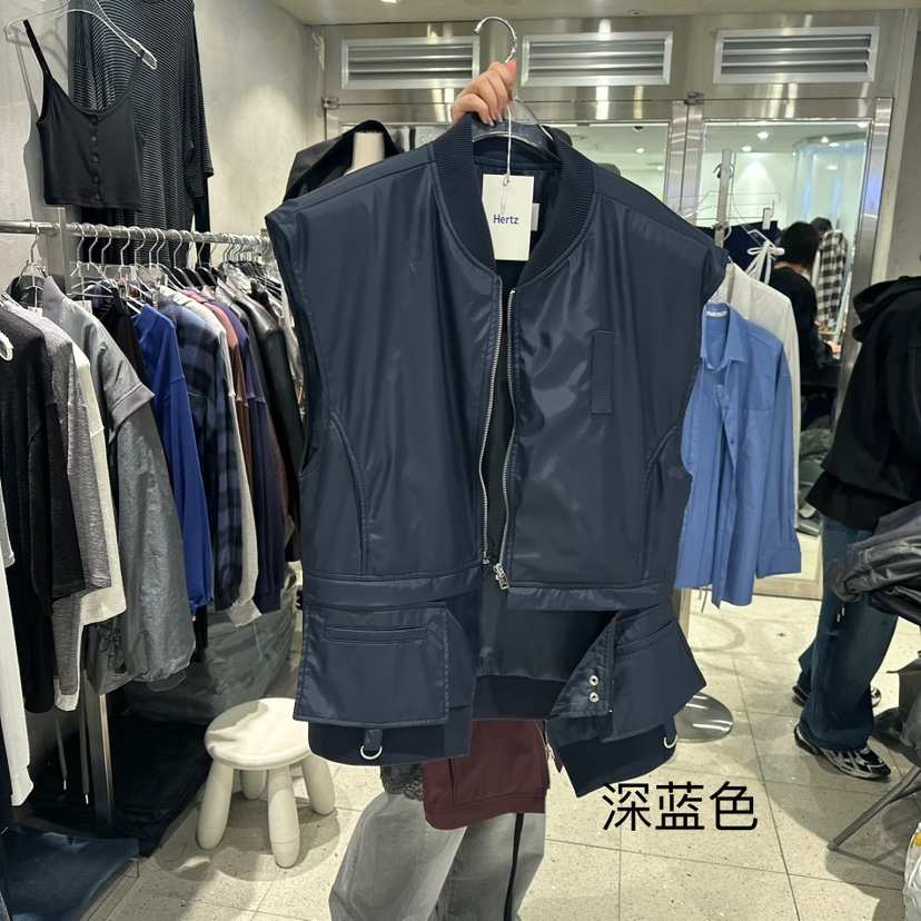 HERTZ-P韓國代購㊣女裝新品25秋冬推薦真品時尚人氣休閑馬甲HERTZ-P馬甲