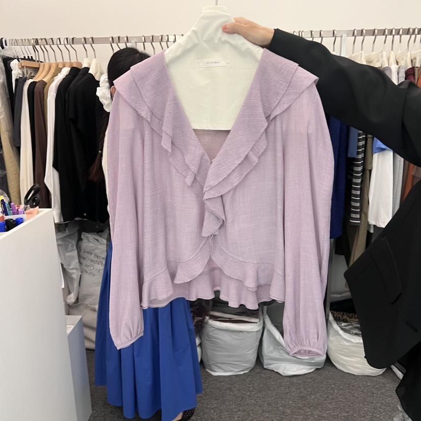 SALONDEMAG東大門㊣實拍女士新品時尚25秋冬職業襯衫蕾絲衫SALONDEMAG襯衫/蕾絲衫