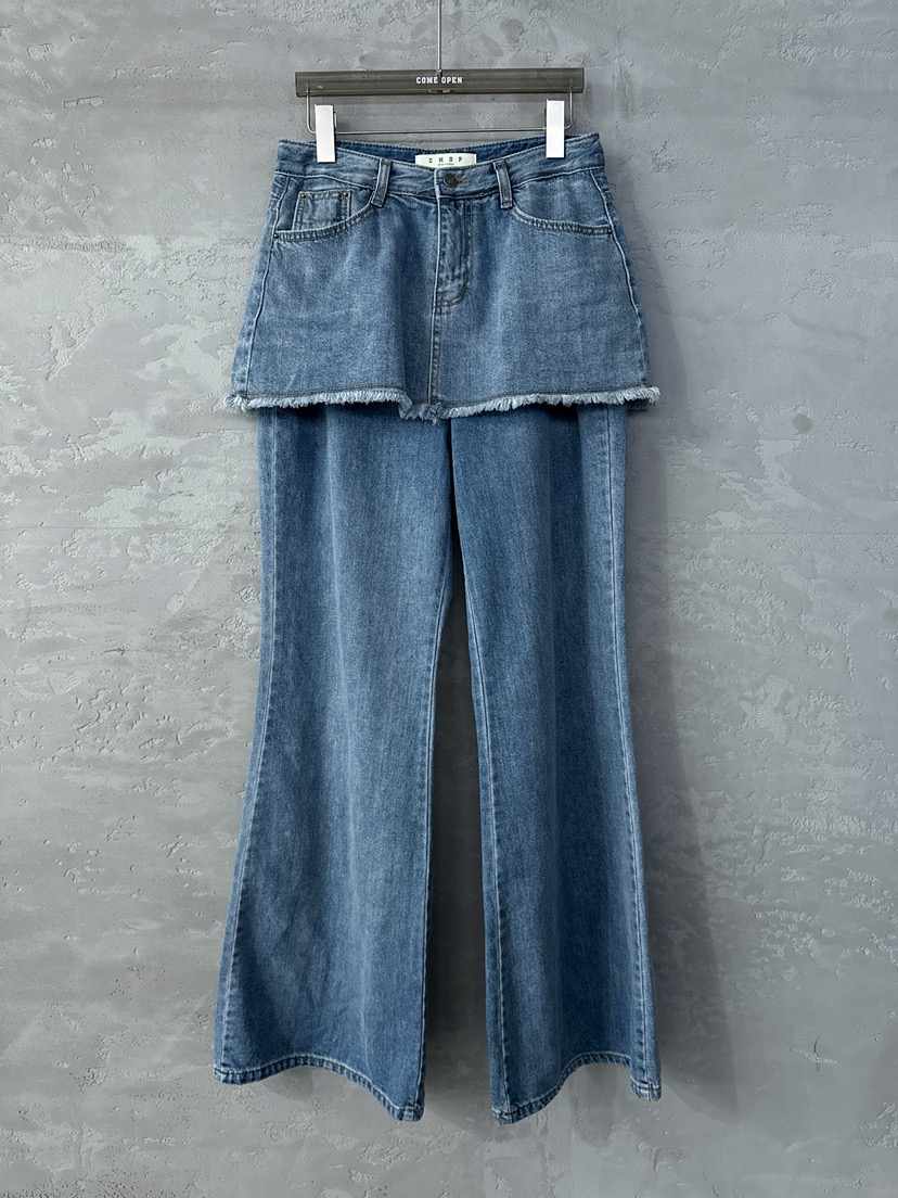 COME OPEN韓國直郵㊣女裝新品25秋冬職業人氣真品熱賣牛仔褲COMP-(COME OPEN)牛仔褲