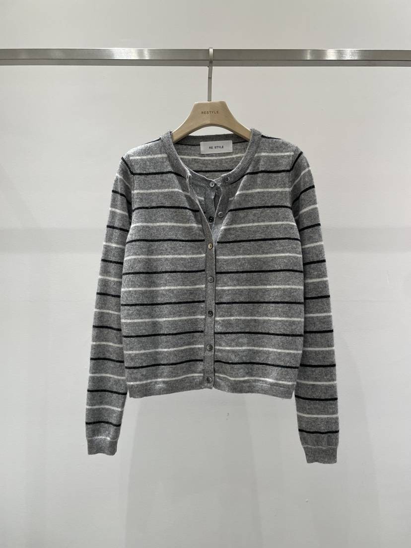 RE STYLE-Q東大門㊣實拍女士新款推薦熱賣25秋冬針織衫雙層RE STYLE針織衫