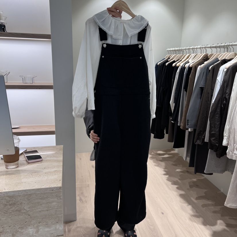 LIFFEY東大門㊣實拍女士新品時尚背帶褲不含內搭工裝褲粗花呢LIFFEY背帶褲