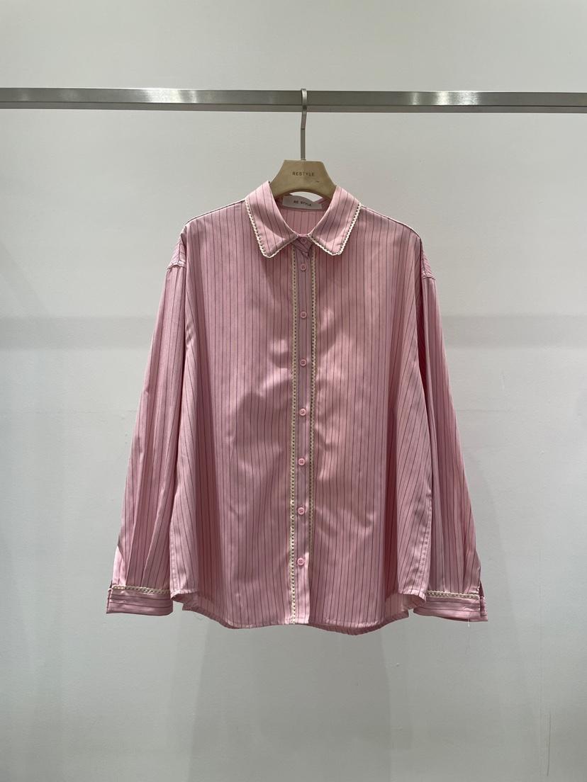 RE STYLE-Q東大門㊣代購女士新品職業熱賣25秋冬襯衫蕾絲衫RE STYLE襯衫/蕾絲衫