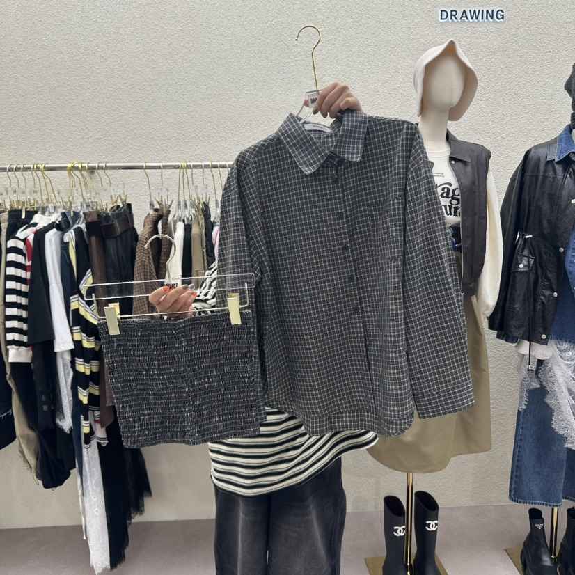 DRAWING東大門㊣代購女士新品休閑推薦熱賣25秋冬套裝兩件套DRAWING套裝