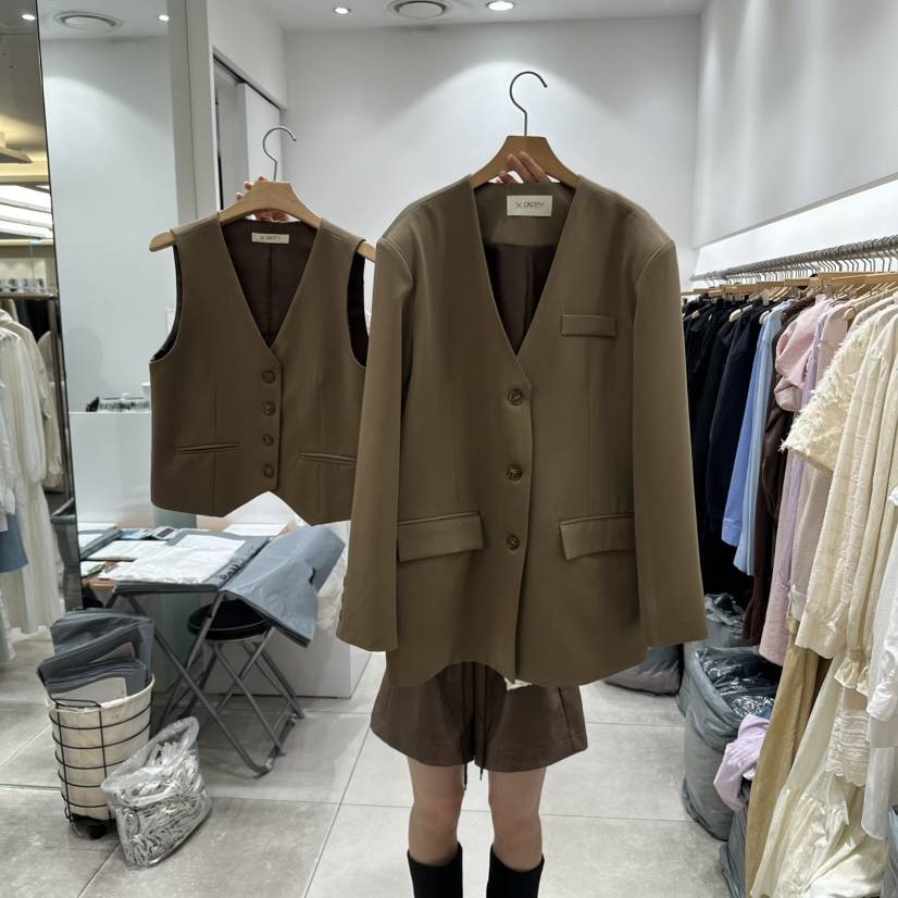 XPARTY韓國直郵㊣女裝新品推薦25秋冬職業真品熱賣套裝兩件套XPARTY套裝
