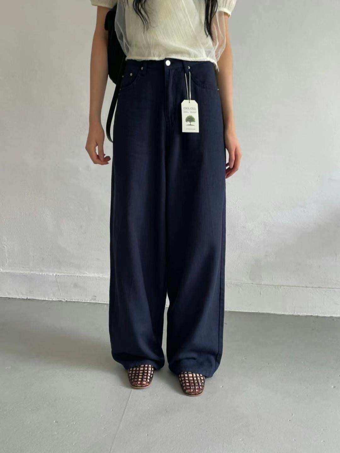 MISSJEAN東大門㊣直郵女士新品時尚人氣推薦休閑褲不含腰帶MISSJEAN休閑褲