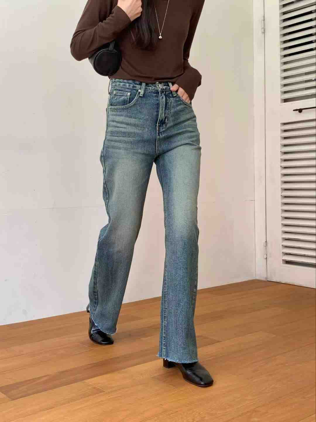 MISSJEAN韓國直郵㊣女裝新品時尚職業推薦休閑真品熱賣牛仔褲MISSJEAN牛仔褲