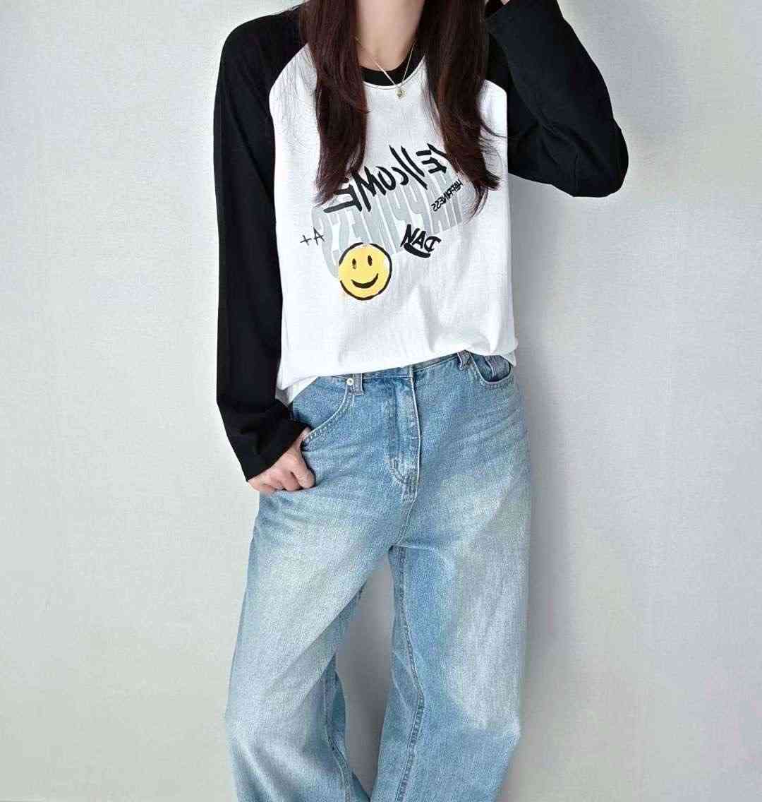SSEN-쎈-T東大門㊣實拍女士新品時尚人氣推薦職業長袖T恤SSEN-쎈-T長袖T恤