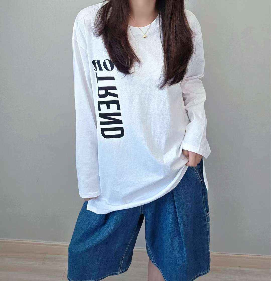 SSEN-쎈-T東大門㊣實拍女士新品真品時尚熱賣休閑長袖T恤SSEN-쎈-T長袖T恤