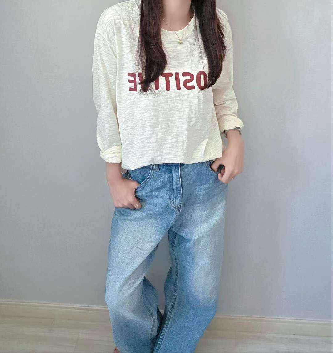 SSEN-쎈-T東大門㊣實拍女裝新款25秋冬真品推薦休閑長袖T恤SSEN-쎈-T長袖T恤