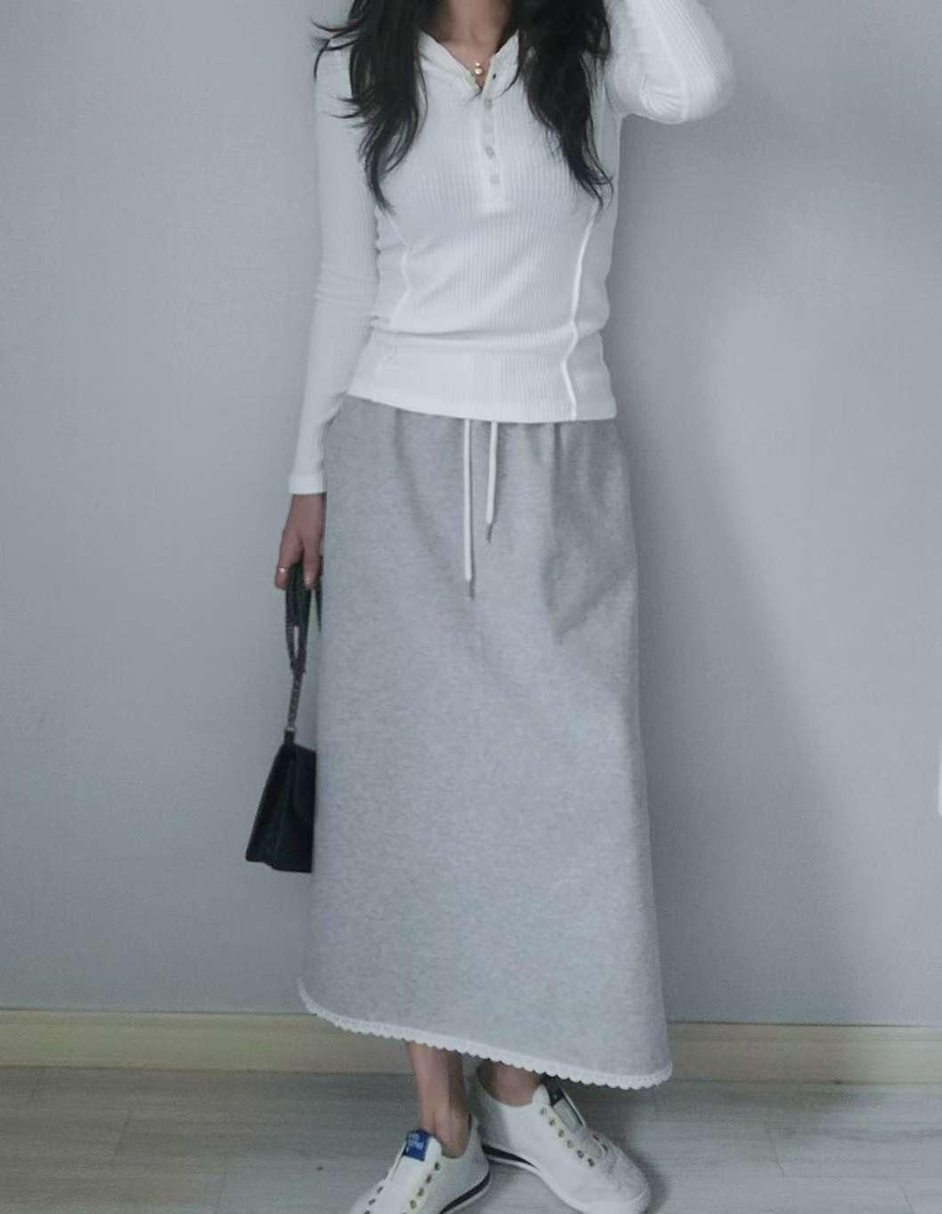 SSEN-쎈-T東大門㊣實拍女士新款真品時尚人氣25秋冬職業長裙SSEN-쎈-T長裙