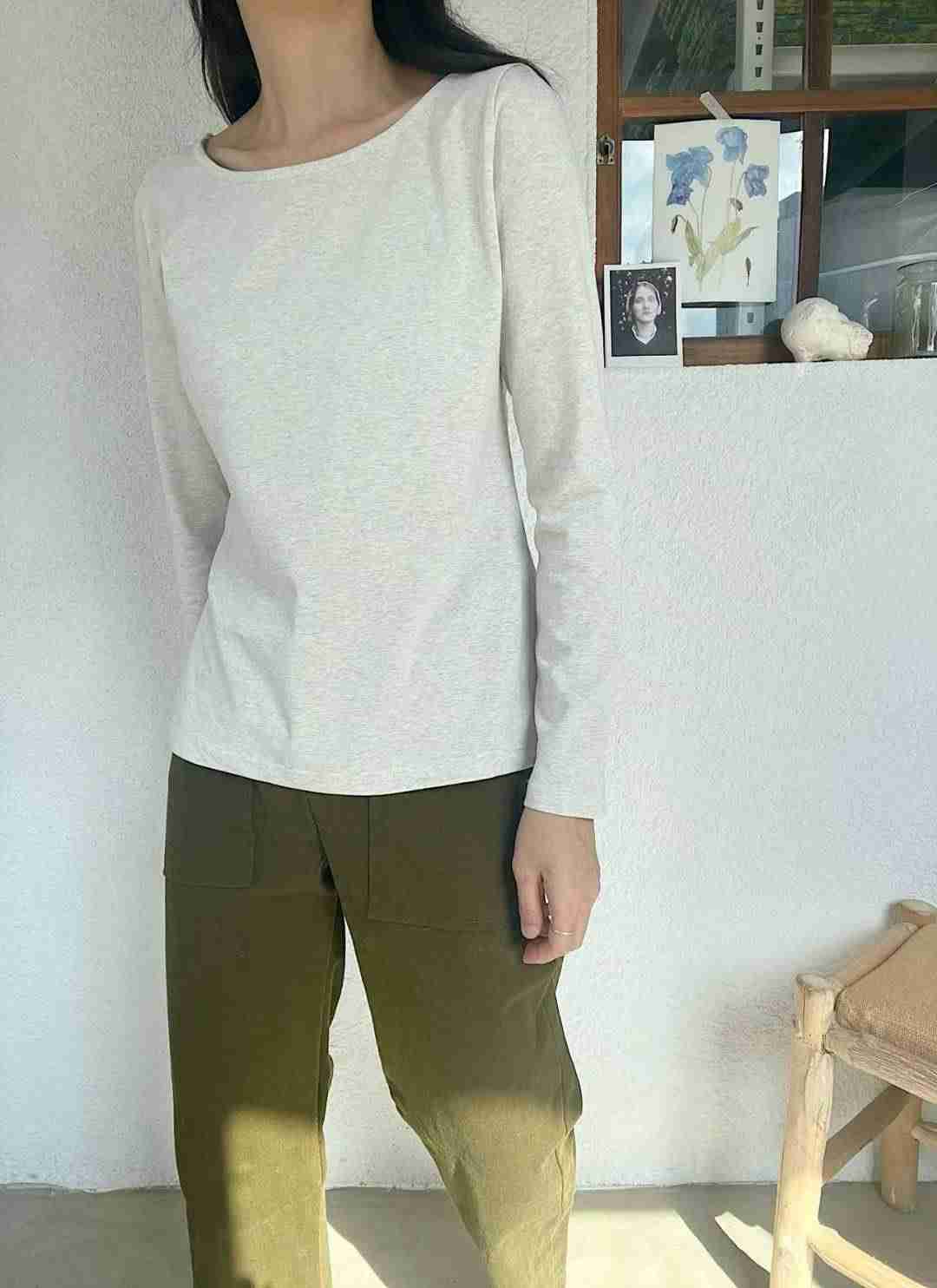 LAGRASS東大門㊣實拍女士新品人氣休閑推薦職業時尚長袖T恤LAGRASS長袖T恤