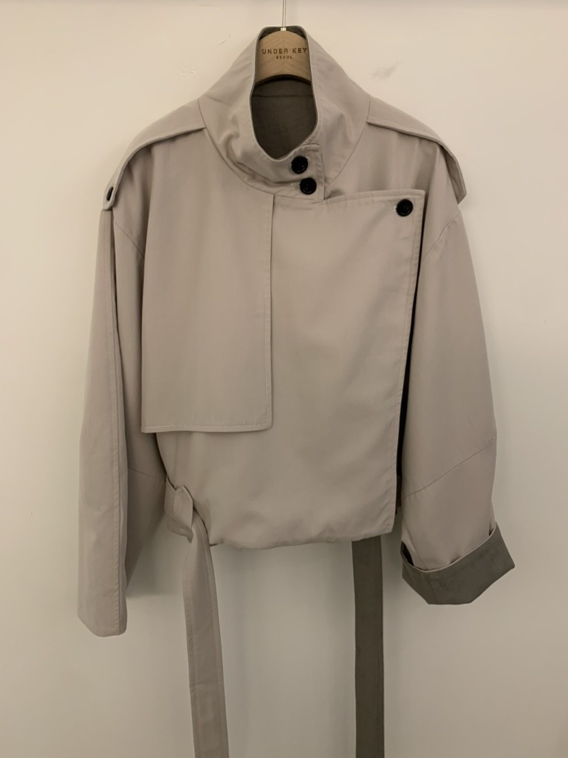 UNDER KEY東大門㊣代購女裝新品25秋冬職業時尚夾克含腰帶UNDER KEY夾克