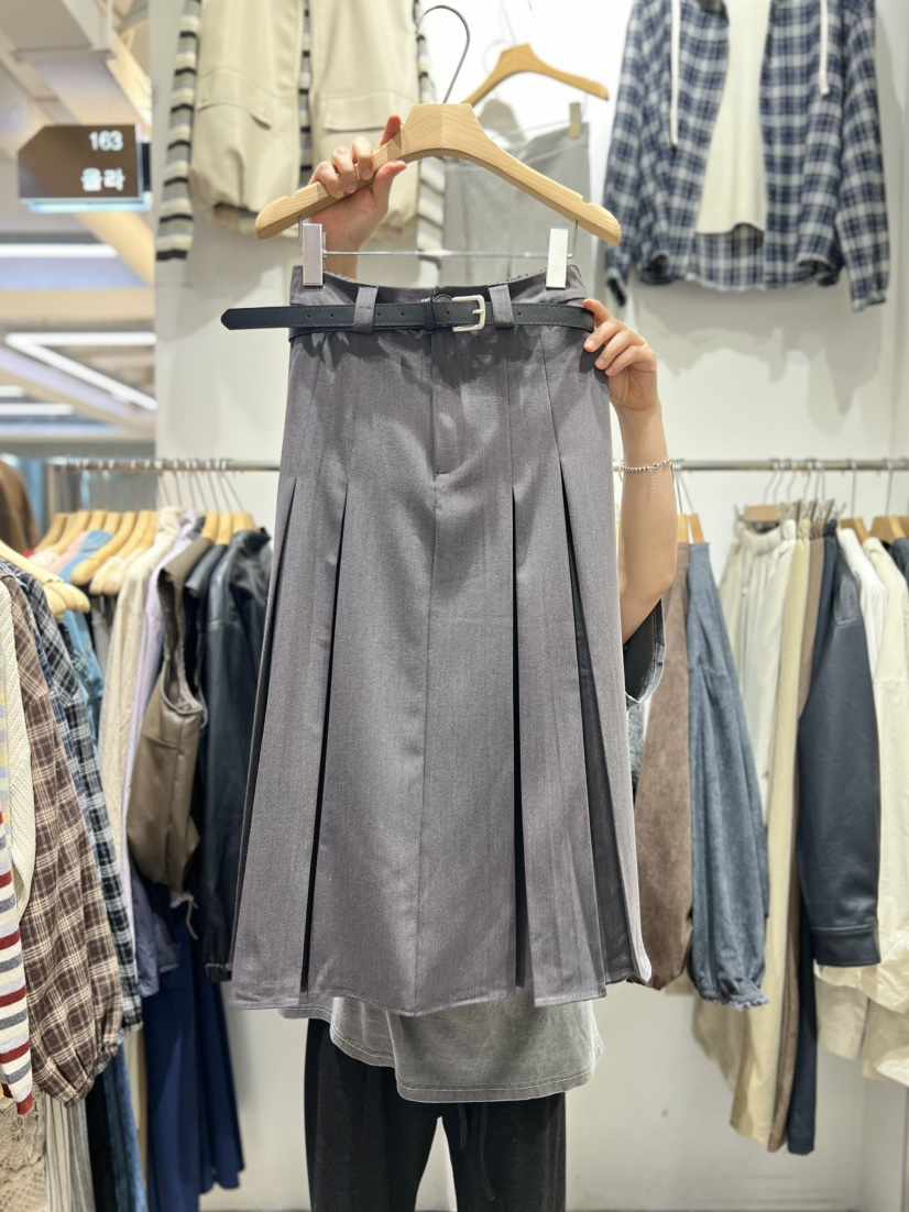 OLA韓國代購㊣女士新款真品25秋冬人氣半身裙中短裙不含腰帶mellor/OLA半身裙/中短裙