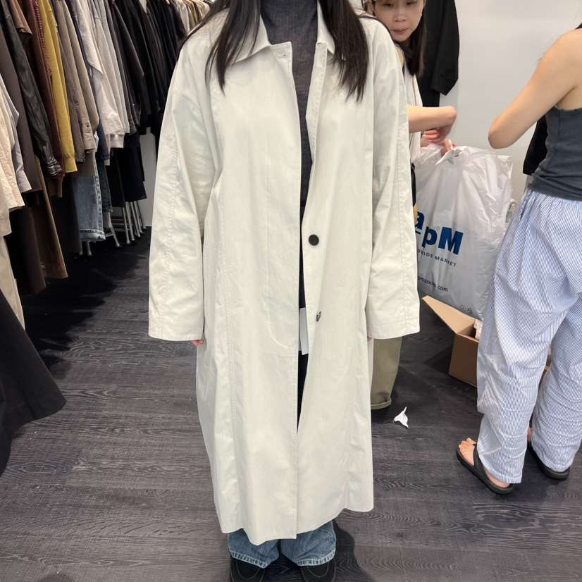 OBJECT韓國直郵㊣女裝新款真品推薦休閑熱賣25秋冬長款風衣OBJECT長款風衣
