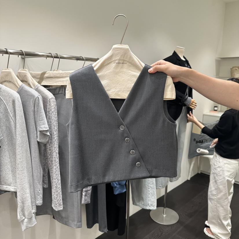 BINUS韓國代購㊣女裝新品休閑推薦時尚職業25秋冬人氣熱賣馬甲BINUS馬甲