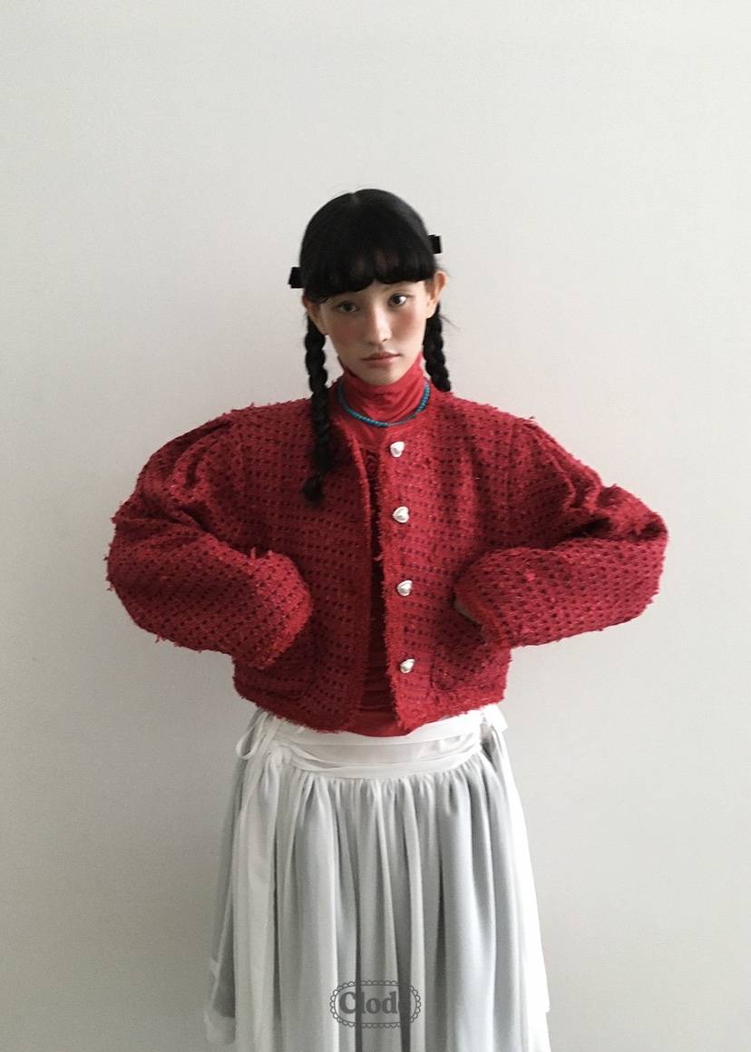 CLODE東大門㊣代購女士新款人氣真品25秋冬時尚夾克羊毛花呢CLODE夾克