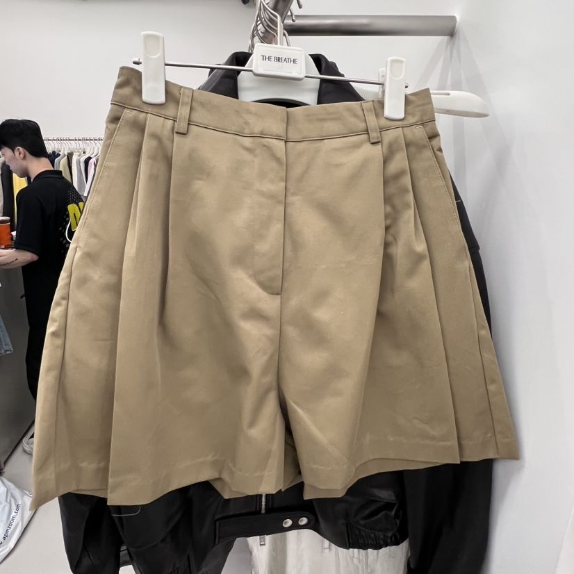BREATHE韓國直郵㊣女士新品熱賣職業人氣休閑推薦短褲斜紋棉布BREATHE短褲