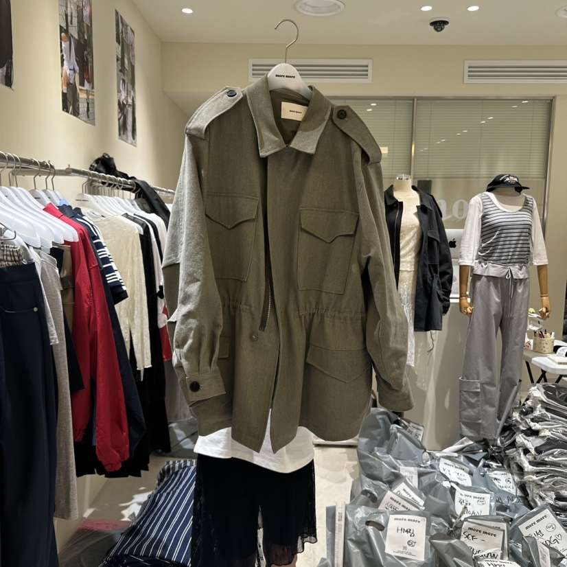 MOREMORE韓國直郵㊣女士新品真品推薦時尚25秋冬職業夾克口袋more more夾克