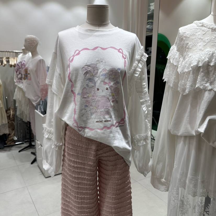 MINI UNNI韓國代購㊣女裝新品休閑時尚真品25秋冬長袖T恤假兩件MINI UNNI長袖T恤