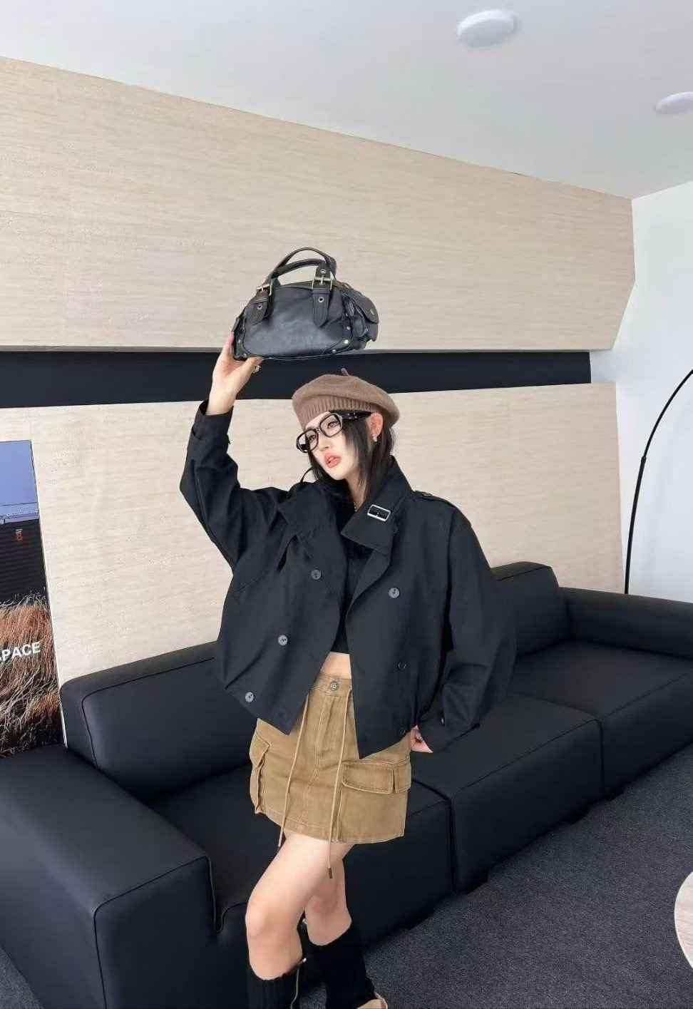 HIT韓國代購㊣女士新品25秋冬時尚休閑人氣推薦真品職業夾克HIT夾克