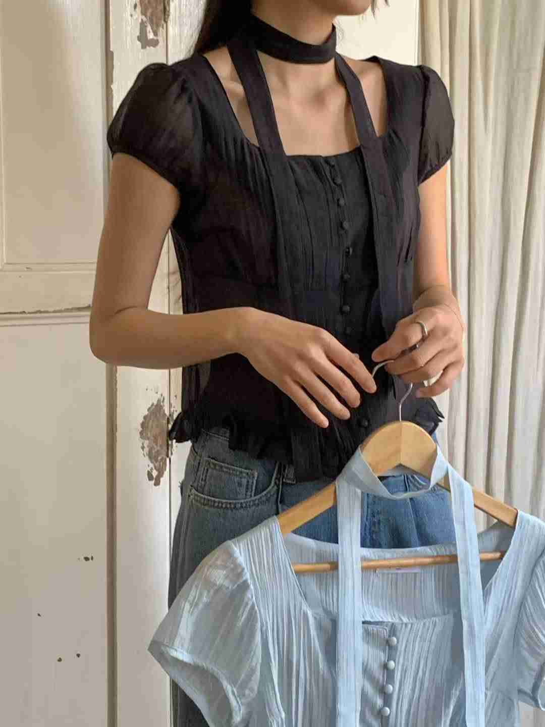 PLATFORM韓國直郵㊣女裝新品真品職業推薦時尚人氣襯衫蕾絲衫OPENRUN襯衫/蕾絲衫