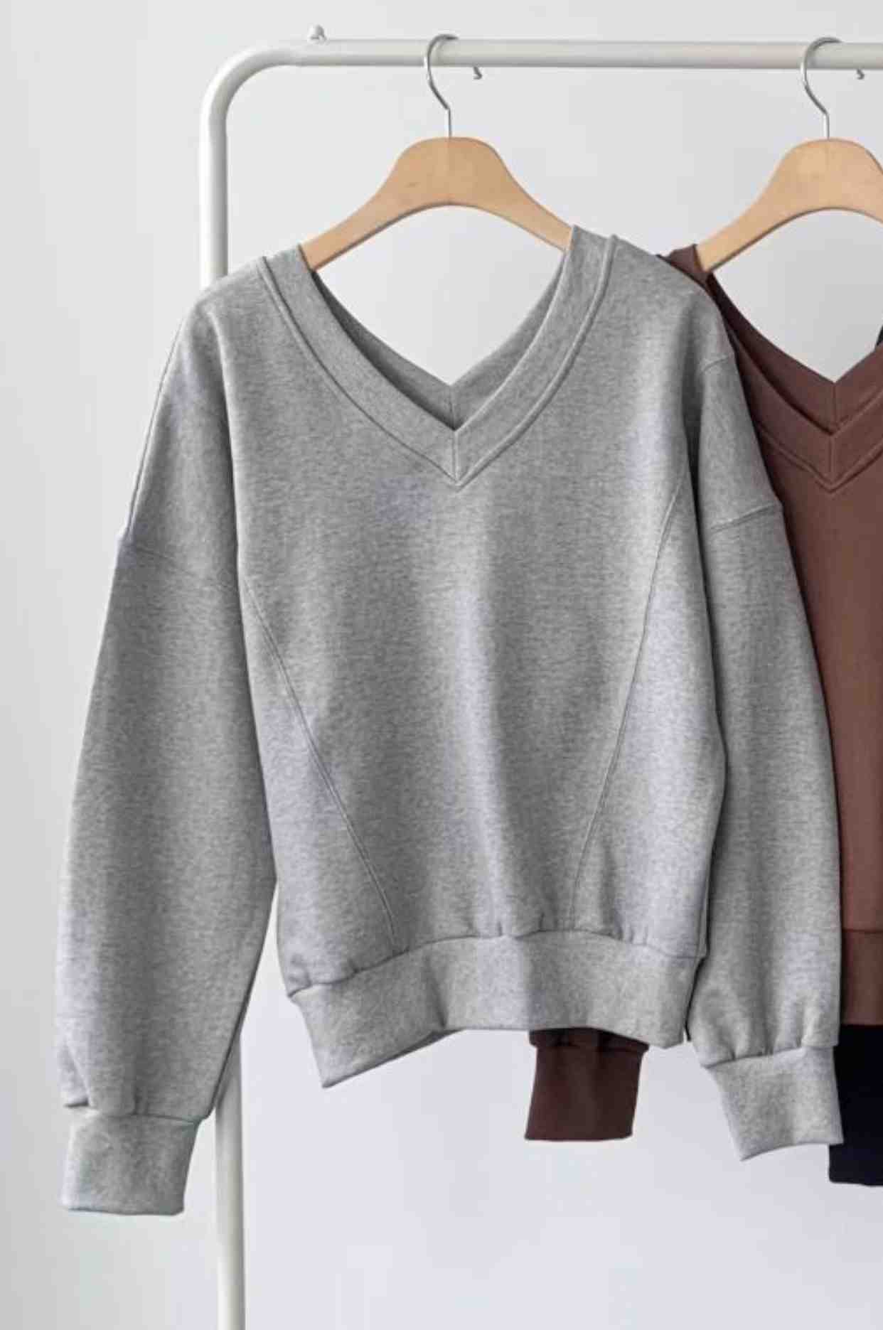 BRAND MARKET-브랜드마켓-T東大門㊣實拍女裝新品推薦衛衣V領BRAND MARKET-OT衛衣
