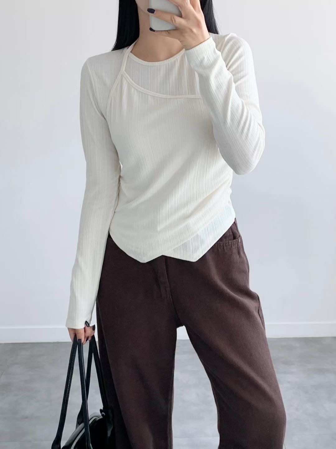 BRAND MARKET-브랜드마켓-T東大門㊣實拍女士新品休閑長袖T恤BRAND MARKET-OT長袖T恤
