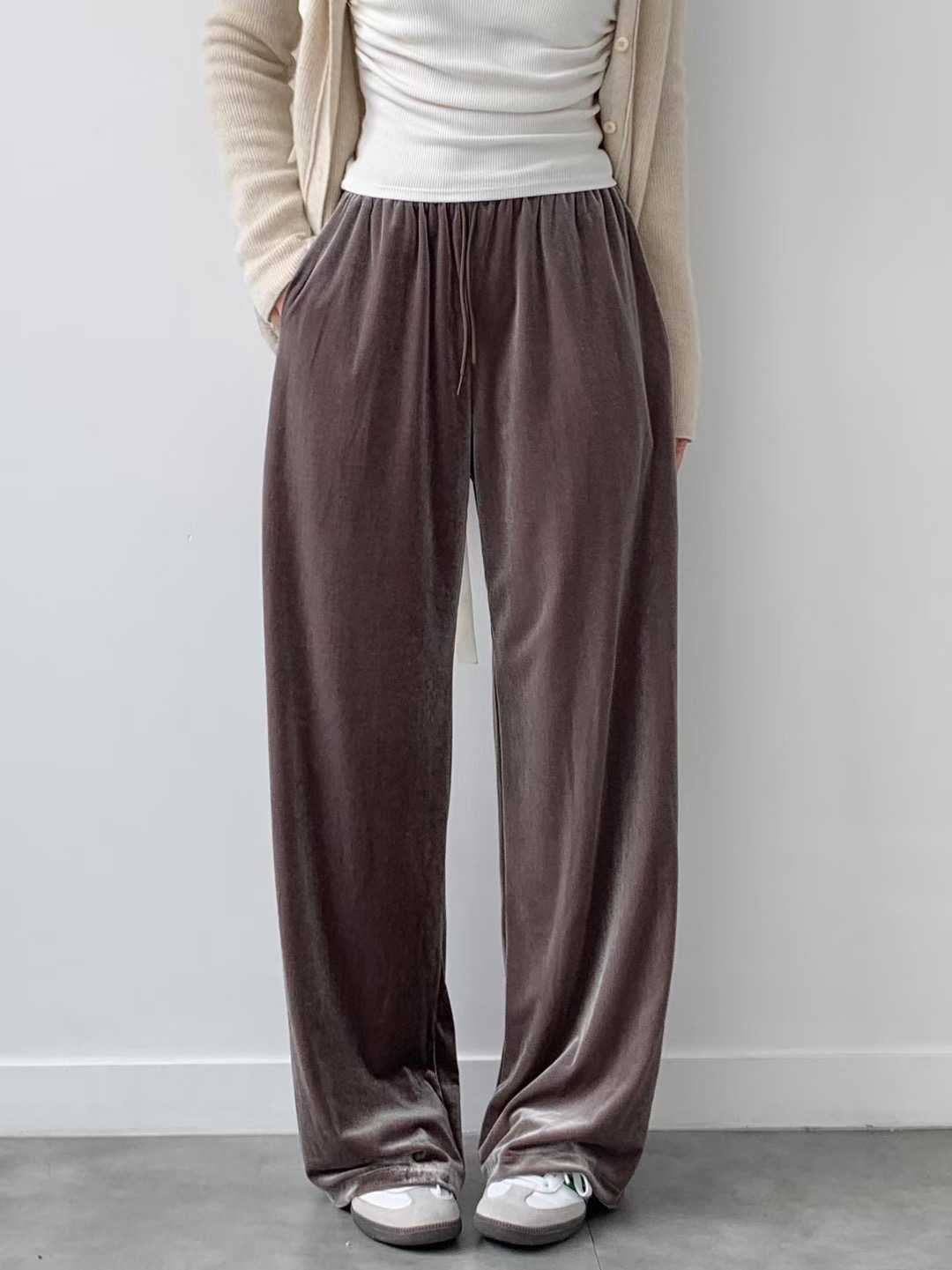 BRAND MARKET-브랜드마켓-T韓國代購㊣女士新款25秋冬休閑褲天鵝絨BRAND MARKET-OT休閑褲