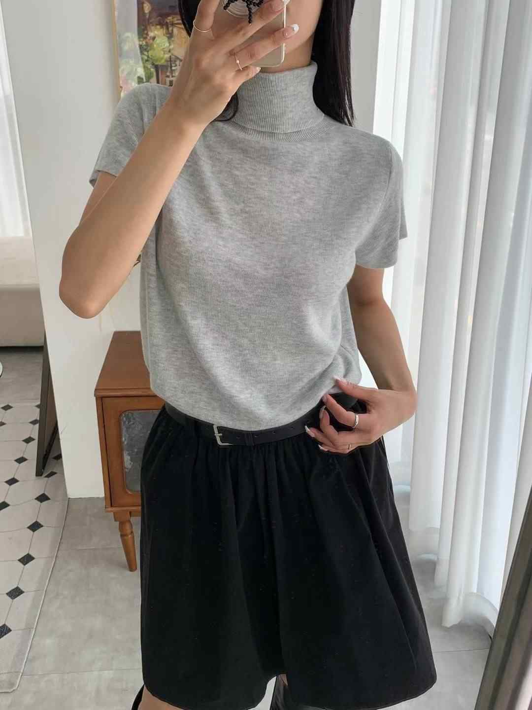 THEMAIN韓國直郵㊣女裝新款25秋冬推薦職業時尚熱賣人氣T恤THEMAINT恤