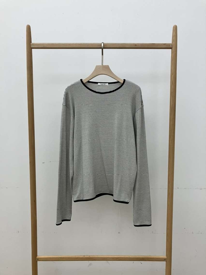 B_GARDER東大門㊣直郵女士新品推薦職業時尚休閑長袖T恤條紋B.GARDER長袖T恤
