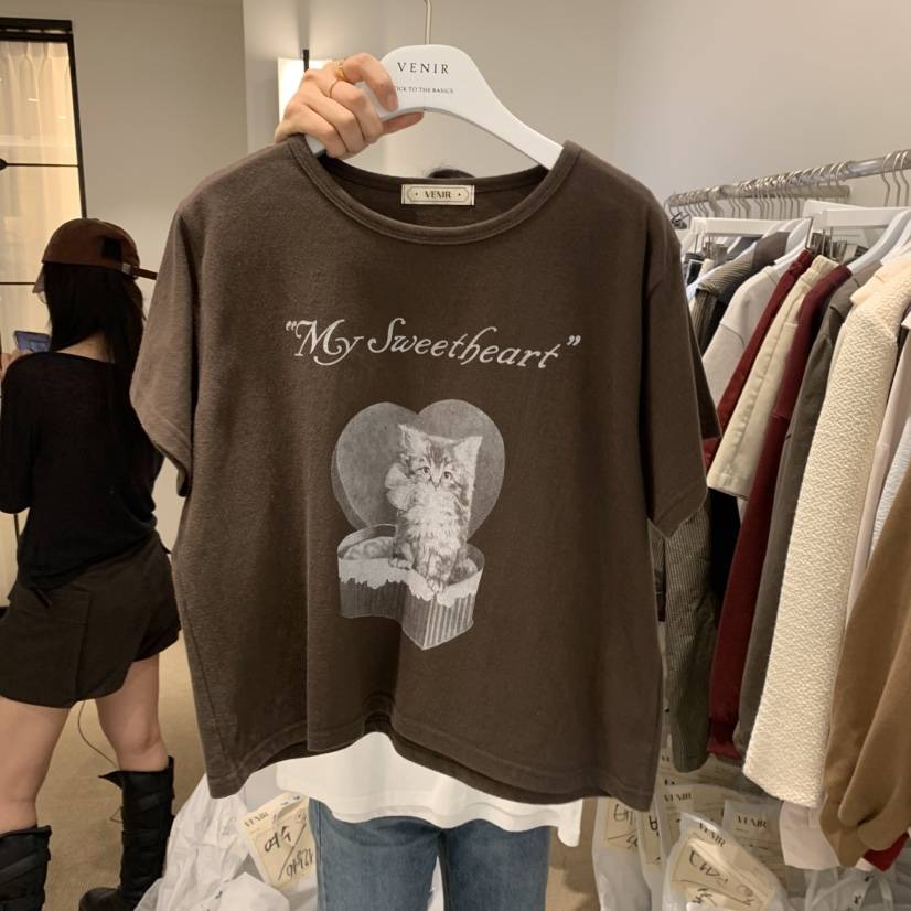 VENIR-a韓國直郵㊣女裝新品推薦休閑人氣熱賣25秋冬時尚T恤VENIR-aT恤