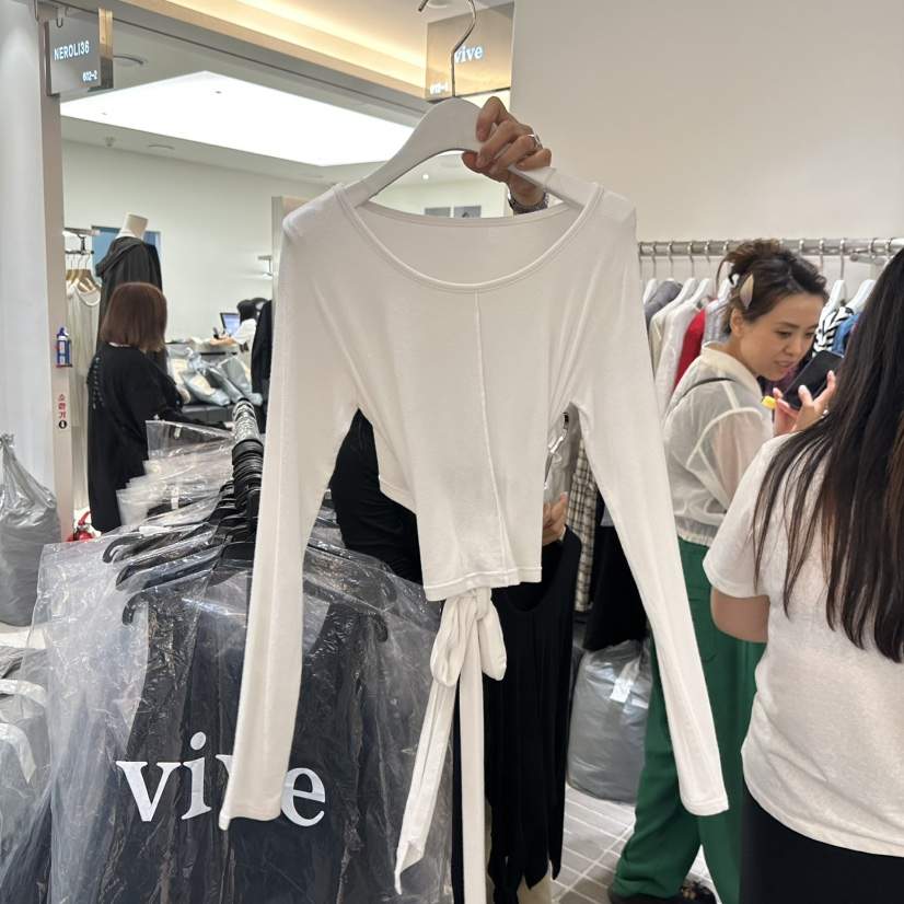 VIVE東大門㊣代購女裝新品推薦職業時尚人氣休閑25秋冬長袖T恤VIVE長袖T恤