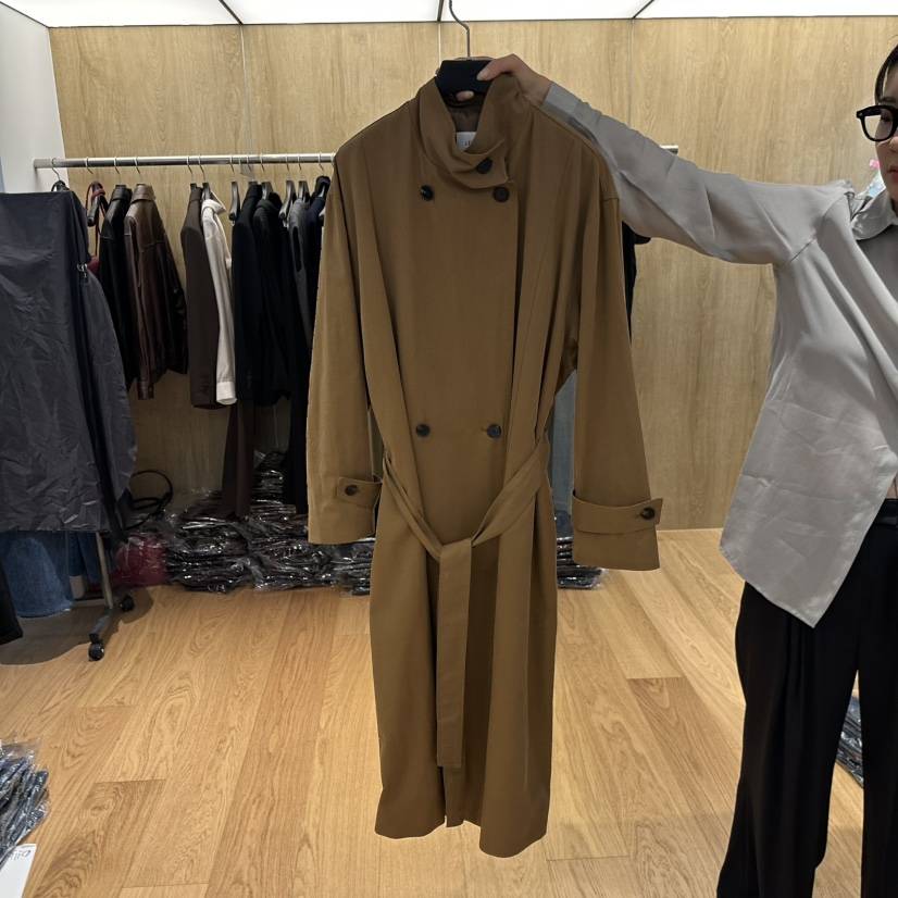 LEFANCY韓國代購㊣女士新款休閑時尚25秋冬長款風衣不含腰帶LEFANCY長款風衣