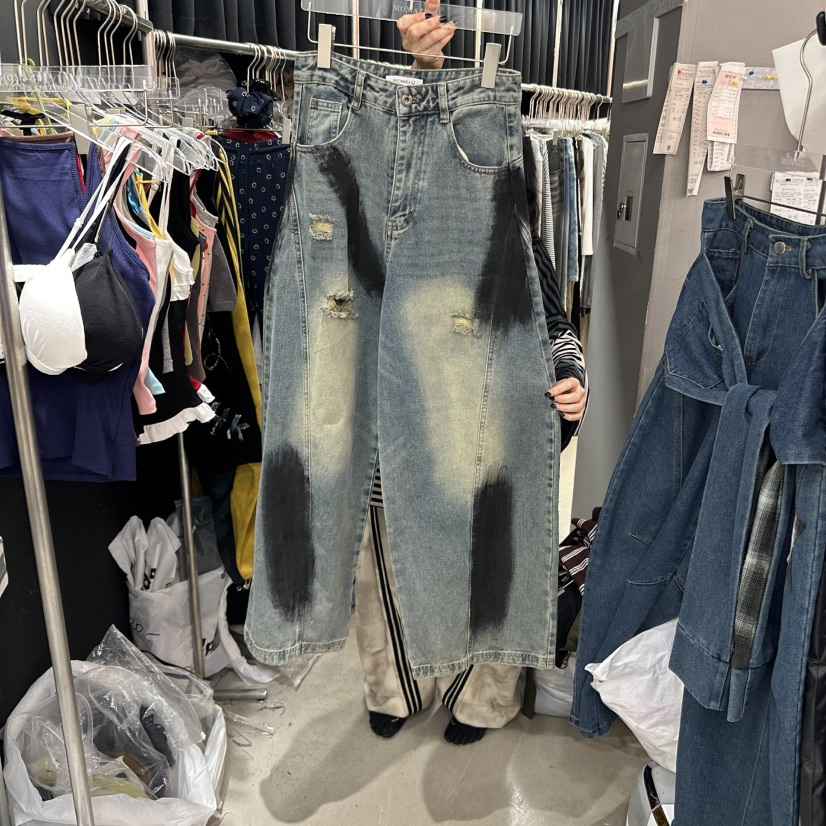 MOMAZU韓國代購㊣女裝新品真品25秋冬時尚推薦人氣職業牛仔褲MOMAZU牛仔褲