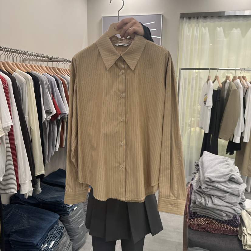 URBANSTORY/REMAKING韓國代購㊣女裝新品職業襯衫蕾絲衫條紋Remaking/URBANSTORY襯衫/蕾絲衫