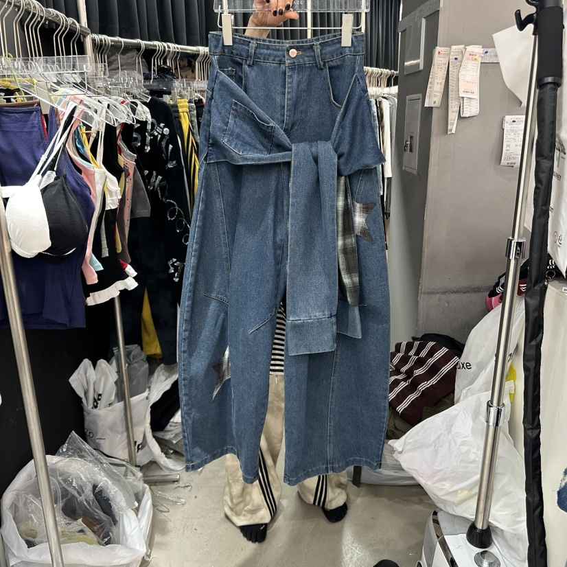 MOMAZU東大門㊣實拍女裝新品真品推薦時尚25秋冬人氣牛仔褲MOMAZU牛仔褲