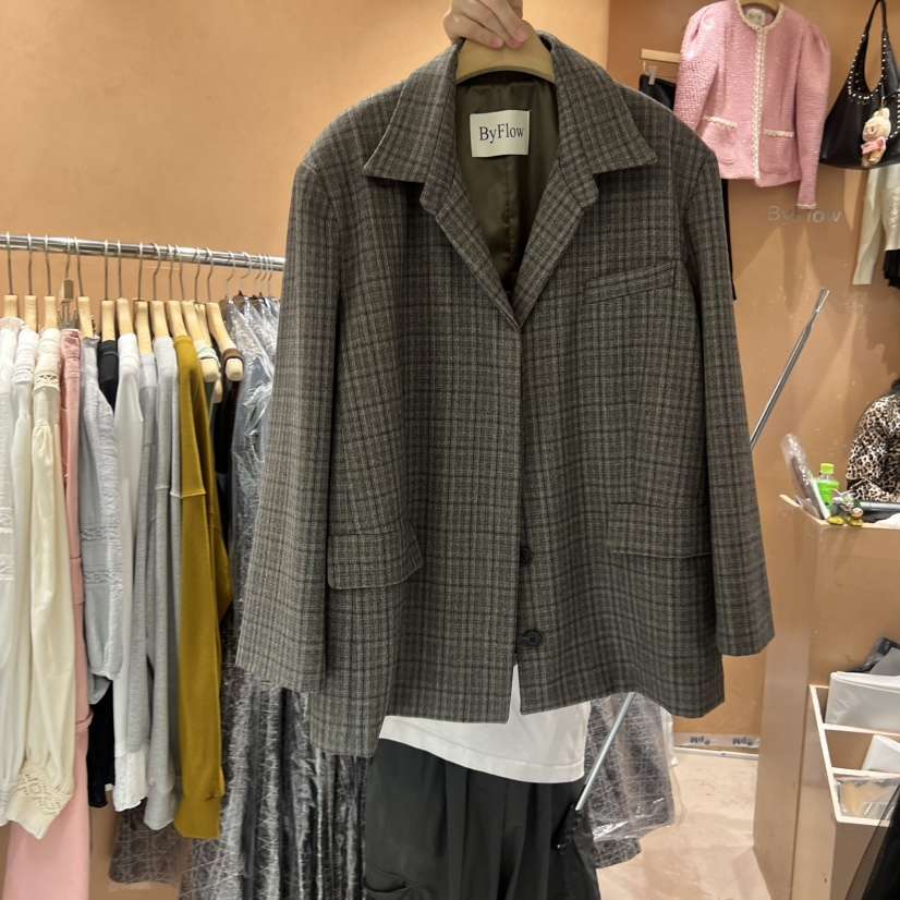 BY FLOW東大門㊣代購女士新品休閑人氣25秋冬夾克不含內搭BY FLOW夾克