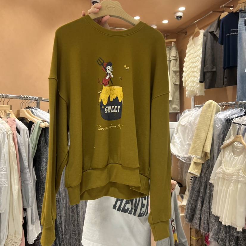 BY FLOW東大門㊣實拍女裝新品推薦職業休閑人氣25秋冬衛衣BY FLOW衛衣