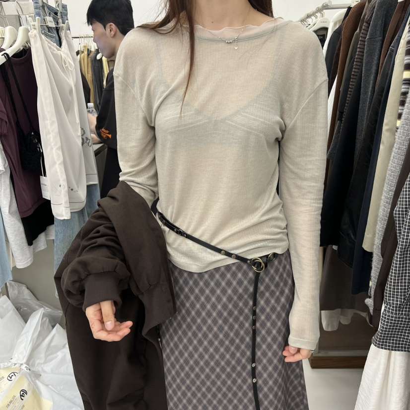 BREATHE東大門㊣代購女士新款職業休閑推薦時尚熱賣長袖T恤BREATHE長袖T恤