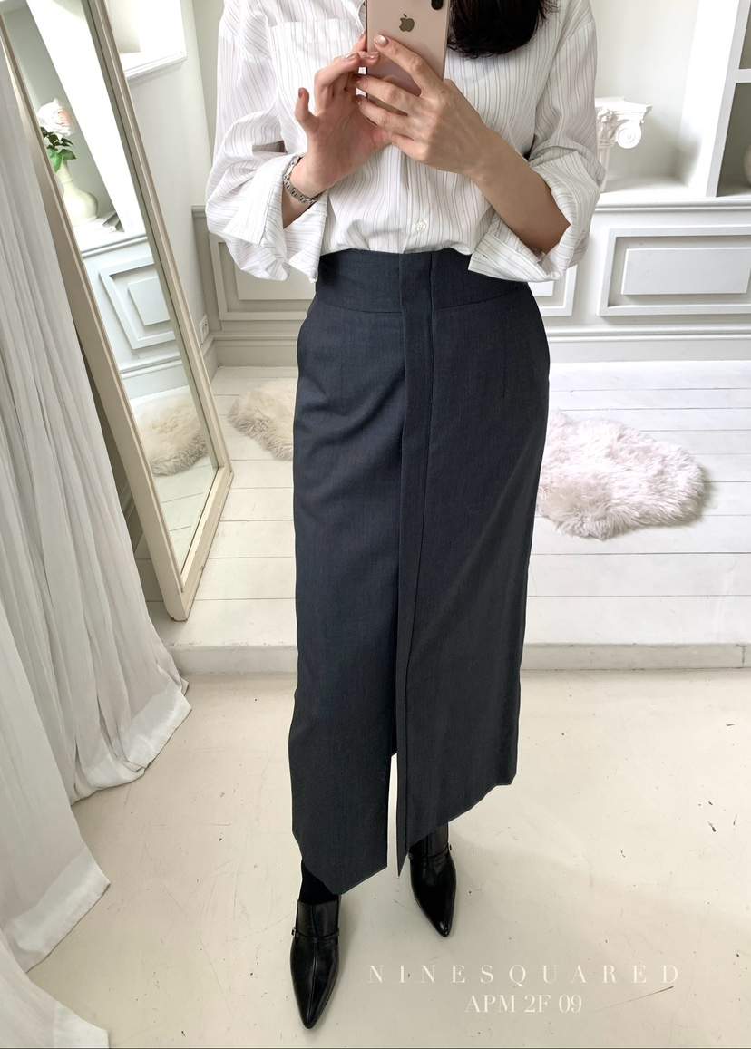 NINESQUARED東大門㊣實拍女士新款25秋冬人氣休閑推薦熱賣長裙NINESQUARED長裙