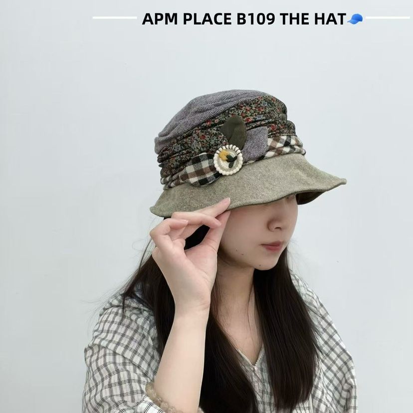 THE HAT-P韓國代購㊣女裝新品休閑熱賣25秋冬職業帽子花朵THE HAT帽子