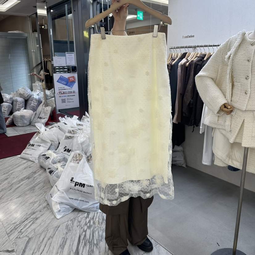FOUNDATION東大門㊣實拍女裝新款25秋冬職業真品休閑時尚長裙FOUNDATION長裙