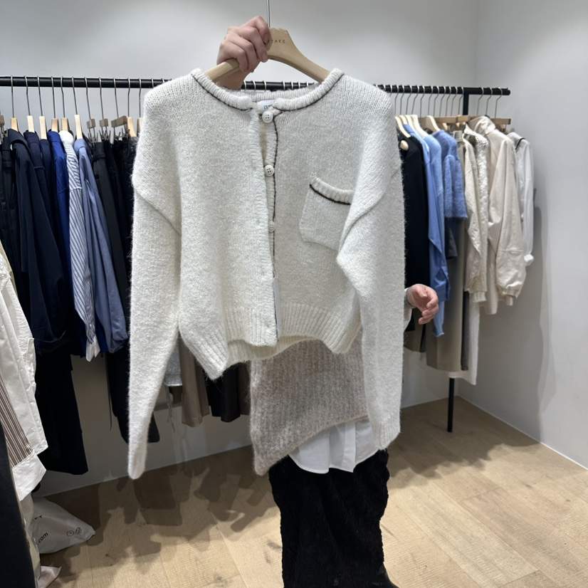 OVERTAKE韓國直郵㊣女裝新品真品時尚職業25秋冬針織衫不含內搭OVERTAKE針織衫