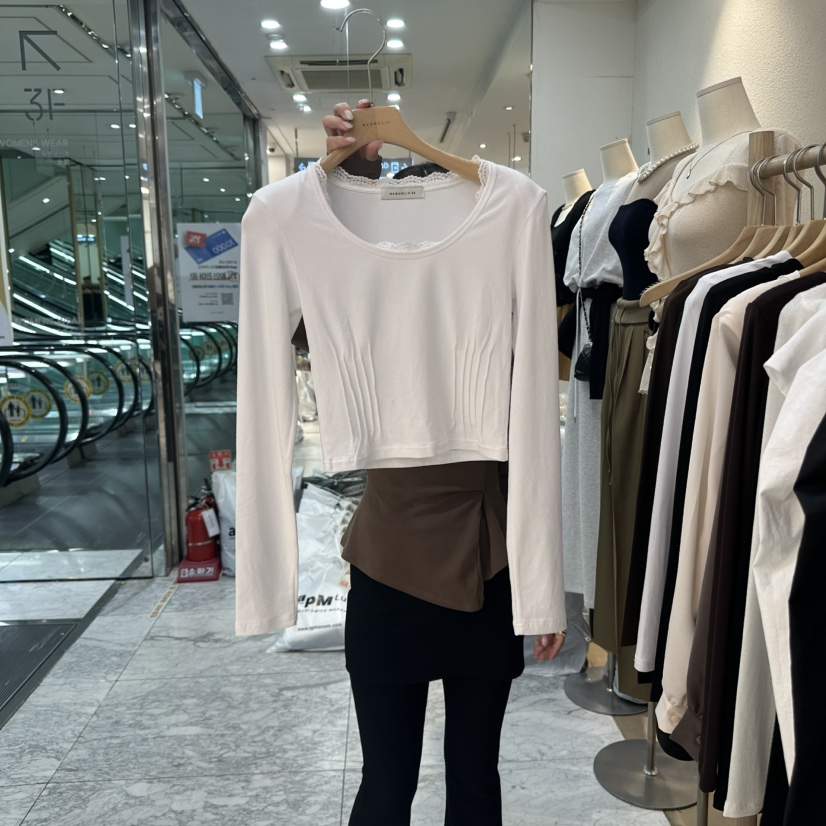 MAGNOLIA36-L韓國直郵㊣女士新品25秋冬熱賣職業時尚長袖T恤MAGNOLIA36-L長袖T恤