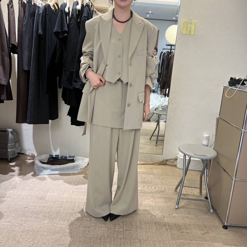 W AND J東大門㊣代購女士新款時尚職業人氣休閑夾克含腰帶W AND J夾克
