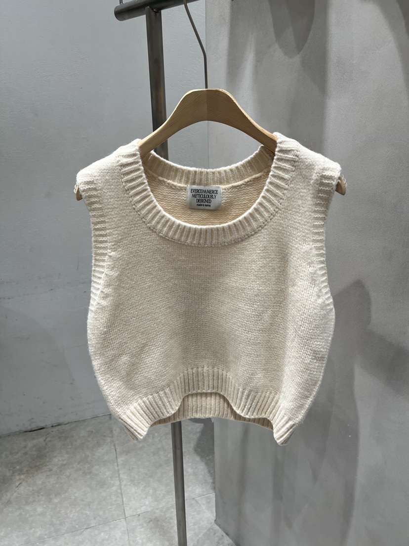 EVERCOMMERCE METICULOUSLY DESIGNED東大門㊣實拍女士新款休閑吊帶背心羊毛EVERCOMMERCE吊帶/背心