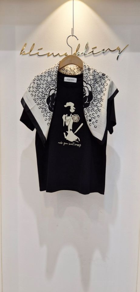 RICO韓國代購㊣女士新品職業休閑推薦熱賣人氣時尚T恤不含絲巾bling bling/RICOT恤