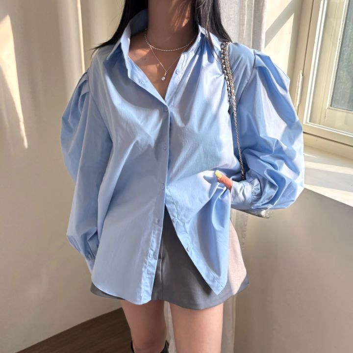 mars東大門㊣實拍女士新品人氣職業休閑25秋冬時尚襯衫蕾絲衫mars襯衫/蕾絲衫