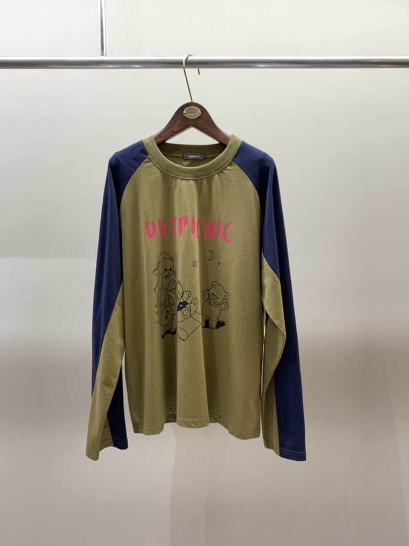 CAMEL-P東大門㊣實拍女裝新品時尚長袖T恤Came_l 家長袖T恤
